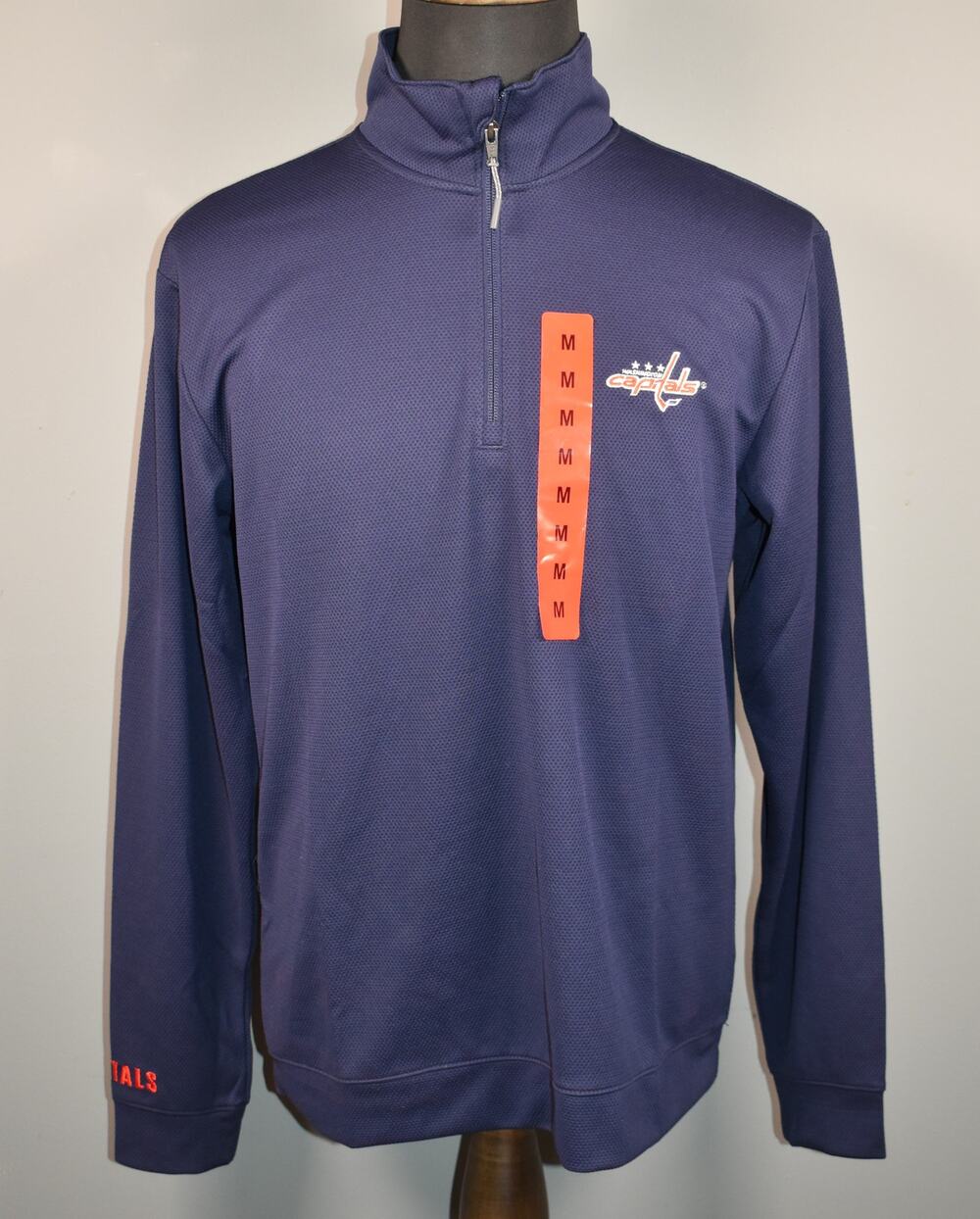 Washington Capitals NHL 1/4 Zip Hockey Pullover Blue New with Tags Size Medium